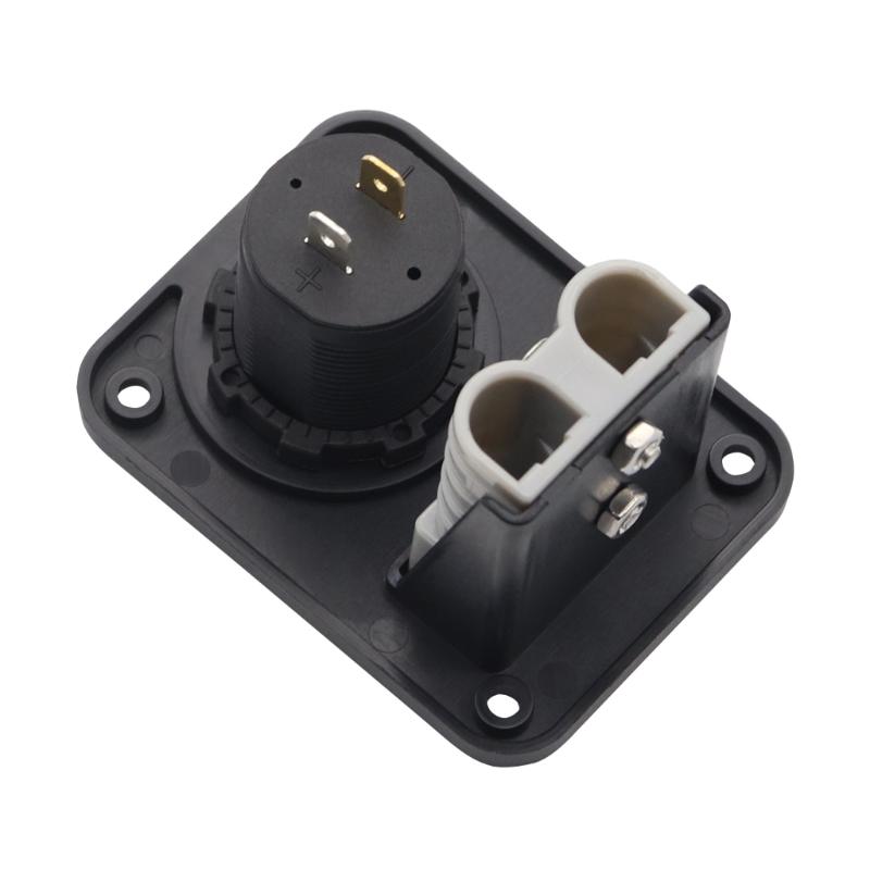 מחבר מתאם טעינה 12V 24V 3.1A/PD18W שקע טעינה מותקן שטוח למכונית אופנוע