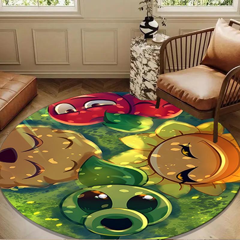 Zombie Party Round Rug for Livingroom,Bedroom, Palyroom, Chair Rug, Area rug, Circle Carpet, Large Size Fan Christmas gift