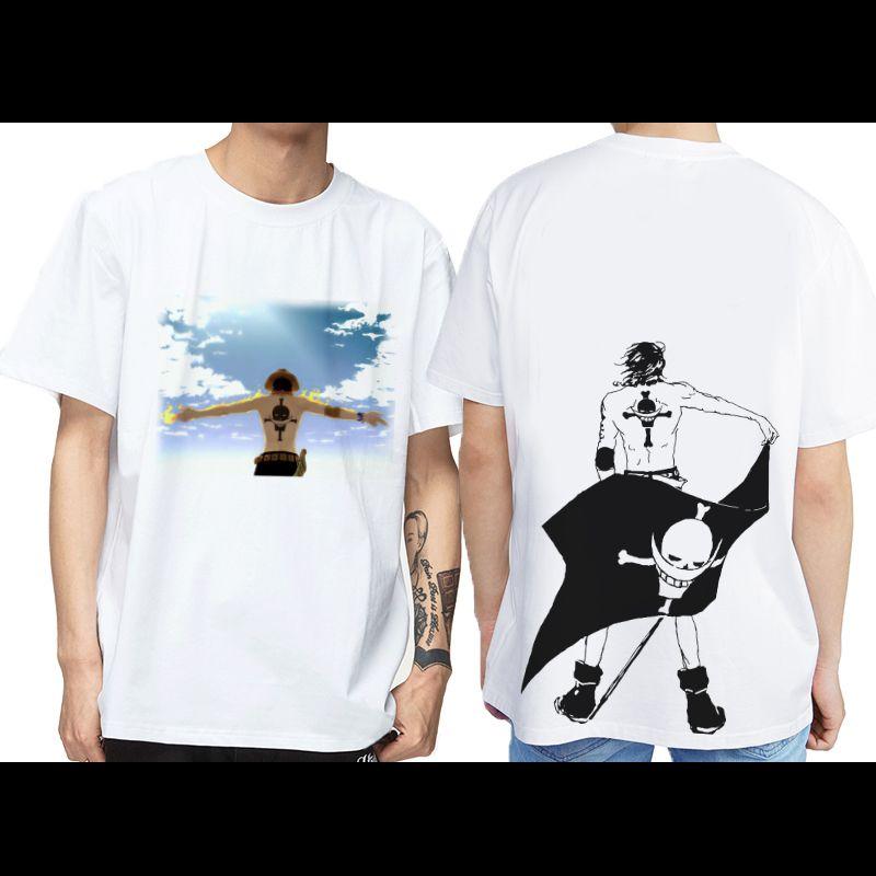 

ONE PIECE Short-sleeved T-shirt Men s and Women s Summer New Naruto Dragon Ball Loose Large-size Animation Clothes 4XL