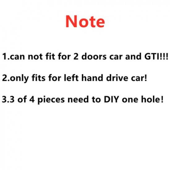 Beige Leather Car Interior Door Panel Armrest Cover For VW Jetta Golf 5 05-10