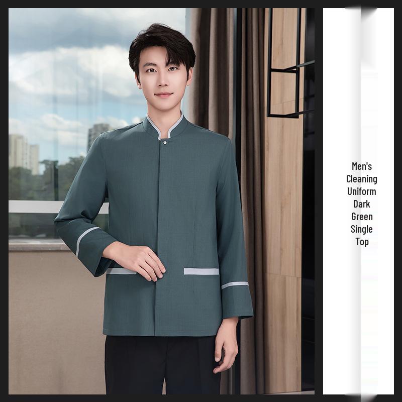 Unisex Plus Size Long Sleeve Hotel Cleaning Uniform