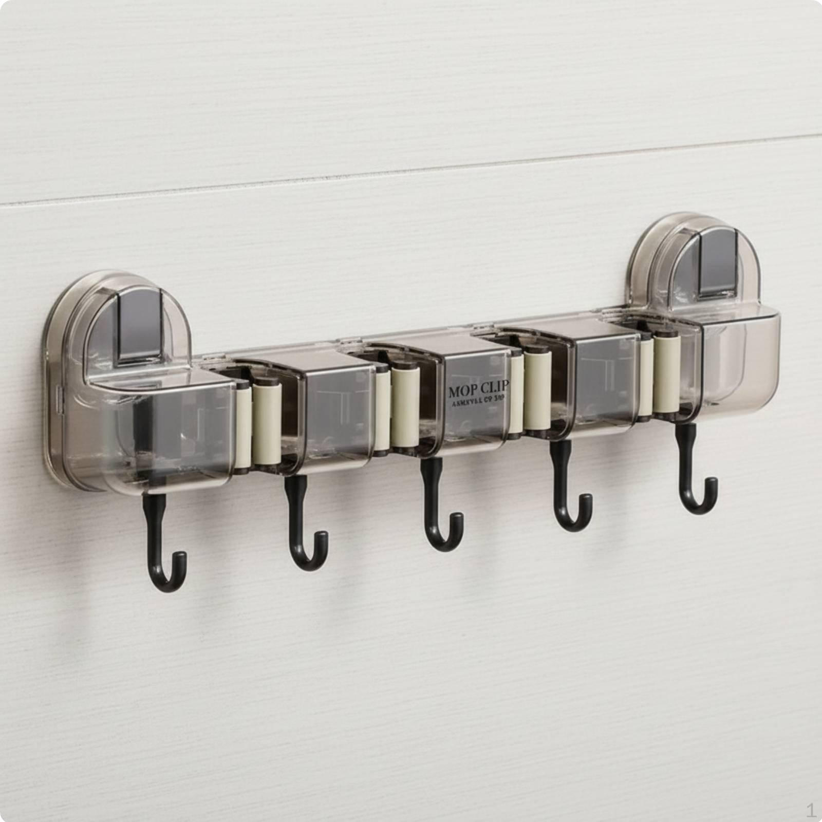Wall Mounted Mop Holder Drill Installation Broom and Organizer Strong Bearing Capacity Suction