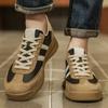 Fashion Men's Spring Autumn Casual Leather Shoes Mens Vulcanized Shoes Classic Non-Slip Walking Trainers Mens Fashion Sneakers Male Soft