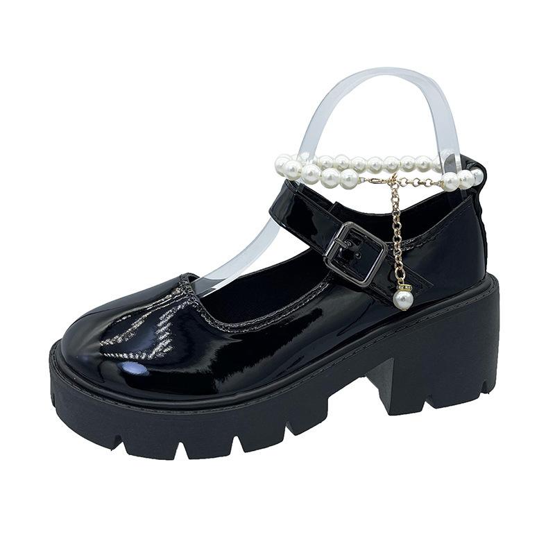 

Mary Jane women s shoes 2025 platform muffin small leather shoes Japanese jk clothing shoes retro thick heel British style single shoes women 40