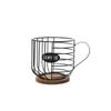 Nordic INS Metal Storage Basket with Lid Handle, Coffee Capsule Fruit Snack Organizer
