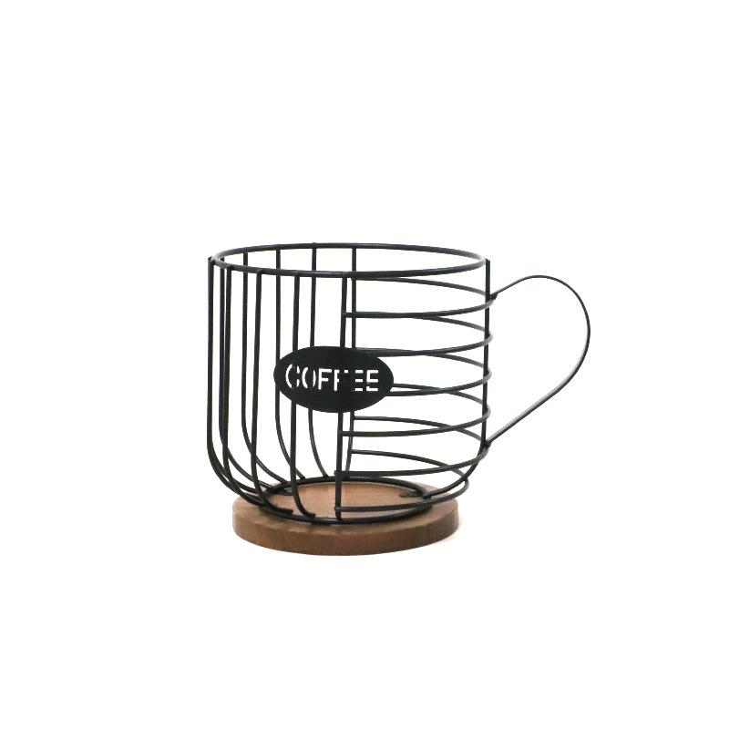 Nordic INS Metal Storage Basket with Lid Handle, Coffee Capsule Fruit Snack Organizer