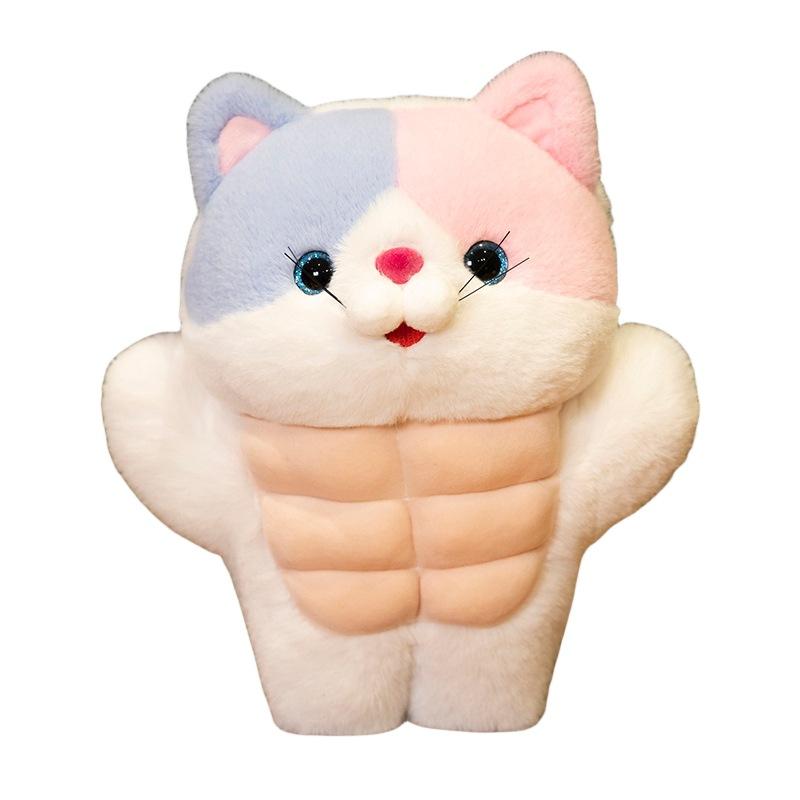 

30CM Cartoon Anime Fitness Muscle Cat Dolls Kawaii Abdominal Muscle Cats Stuffed Plush Toys Children s Handmade Dolls Cute Gifts 30cm різнокольоровий