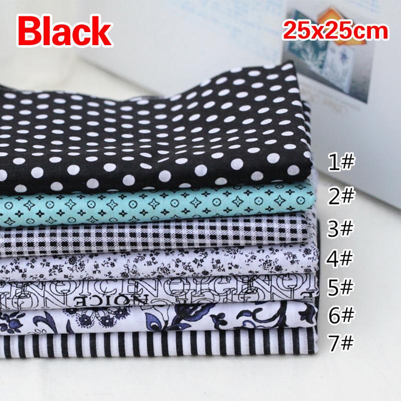9Colors Handmade Quilting Cotton Fabric Scrapbook Bundle Patchwork Diy Sewing Crafts (Size:25x25cm)