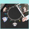 Nezha Ao Bing Cartoon Charm Bracelet With Zinc Alloy Pendant For Gift Giving