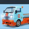 1/24 SUZOKI Gulf Truck Legierung Auto Diecasts & Spielzeugfahrzeuge Automodell Ton und Licht Rückzugauto Spielzeug für Kinder Geschenke