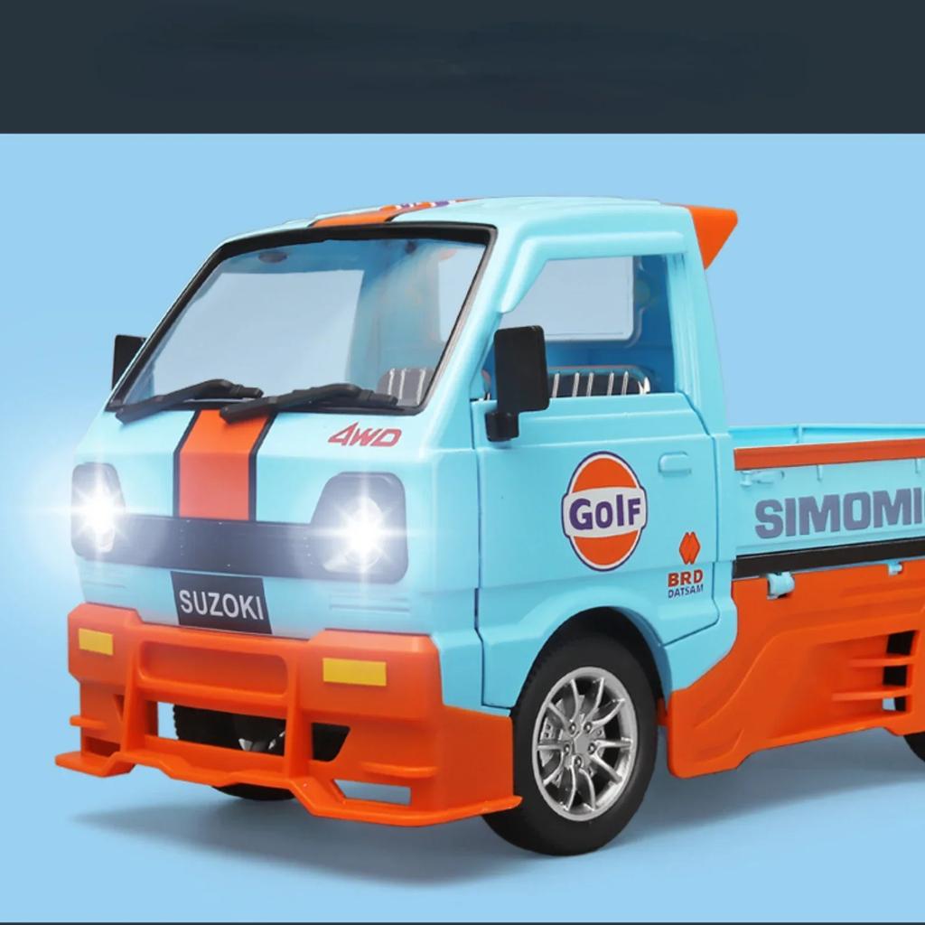 1/24 SUZOKI Gulf Truck Legierung Auto Diecasts & Spielzeugfahrzeuge Automodell Ton und Licht Rückzugauto Spielzeug für Kinder Geschenke