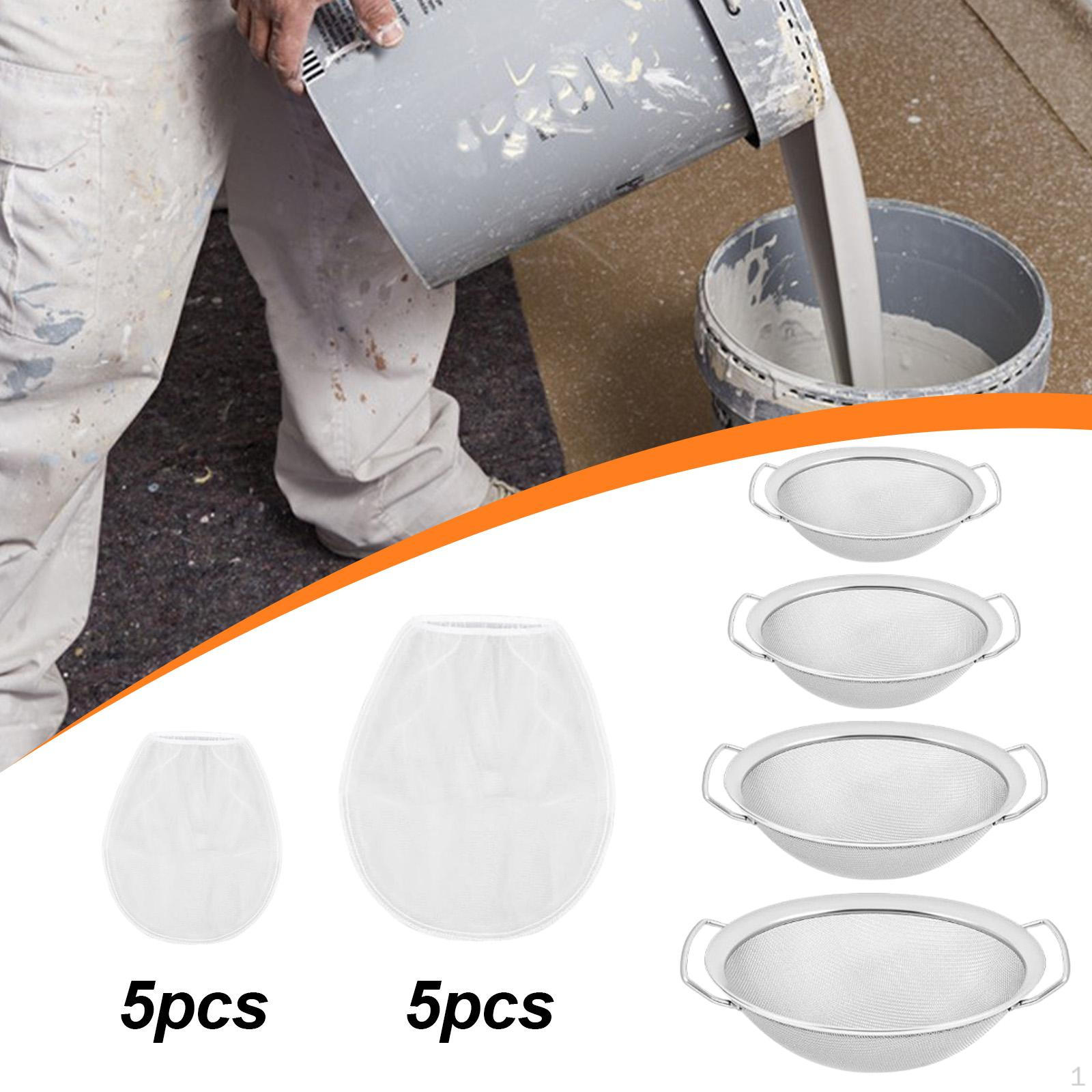 

4x Paint Strainer Stainless Steel Fine Mesh Screen with Nylon Bags Funnel for Glaze Noodle