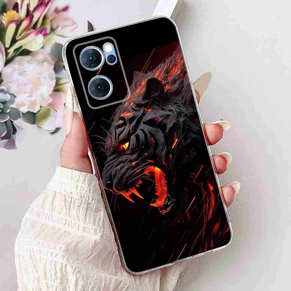For Oppo Reno7 5G Casing Cute Cat Flower Painted Cover Soft Fundas Phone Case For Oppo Find X5 FindX5 Lite Reno 7 5G Back Cover