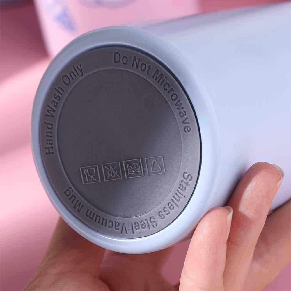 Large Capacity Water Bottle Cartoon Coffee Cup Leak Proof Straw Insulated Cup Kid