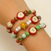 Sweet Women's Ceramic Bracelet with Beads and Apple Core Pendant Trendy Gift Unique Design Versatile Accessory