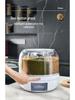 Rotating Rice & Cereal Storage Jar - Insect-Proof, Moisture-Proof, Sealed Compartment