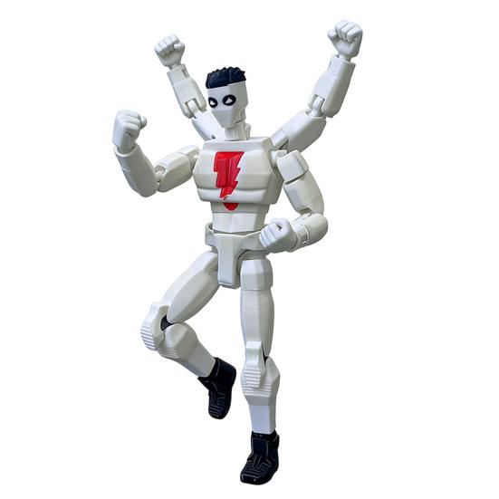 Yousheng 3D Printed Action Figure, DIY Posable Cartoon Character Model, Multi-Jointed Movable Dummy Decoration, Collectible Gift for Animation Lovers