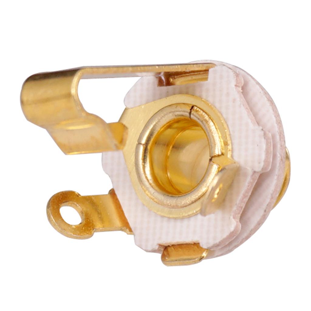 Tooyful 2 Pcs/Set 6.35mm Jack Guitar Output Socket Plug Mono Replacement Parts for Electric Guitar Bass
