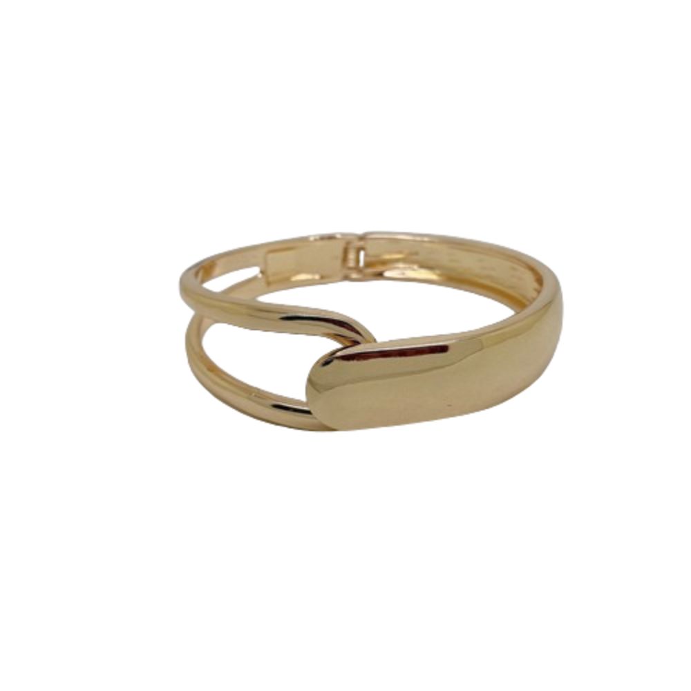 

Chic Hollowed Bracelet Elegant Temperament Open Bracelet Irregular Opening Bangle Women золотистый