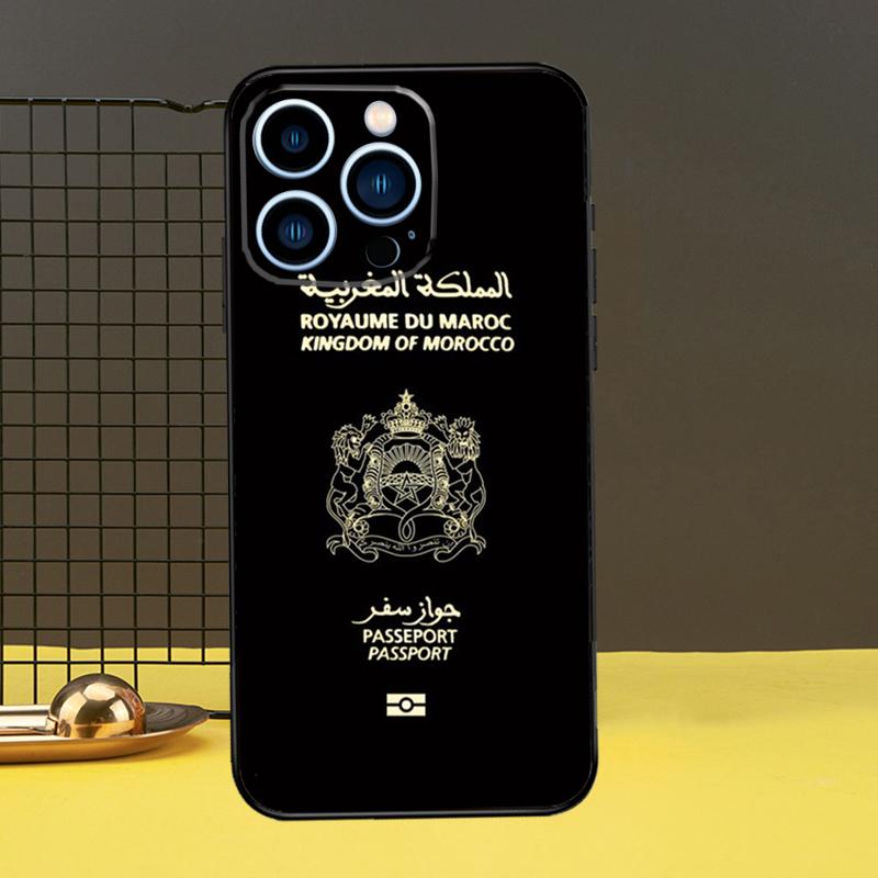 Morocco Flag Coat Of Arms Funda For iPhone 12 13 Mini 11 14 15 Pro Max XS X XR SE 2020 7 8 14 15 Plus Phone Case