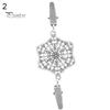 Vintage Hollow Flower Women Double-End Clamp Sweter Shirt Collar Cardigan Clip