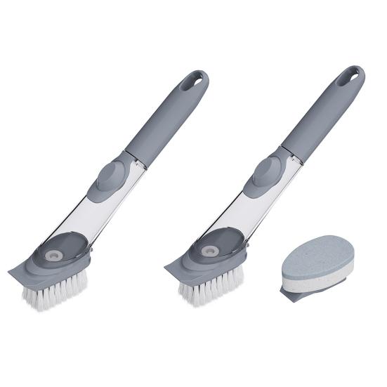 Cleaning Brush with Ergonomic Anti-Slip Handle Strong Bristles Pot Cleaner Efficient Stain Removal Multi-Purpose Kitchen Brush