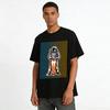 Astronaut With Flame Skateboard Graphic Casual Tee Top Pure Cotton T-shirt