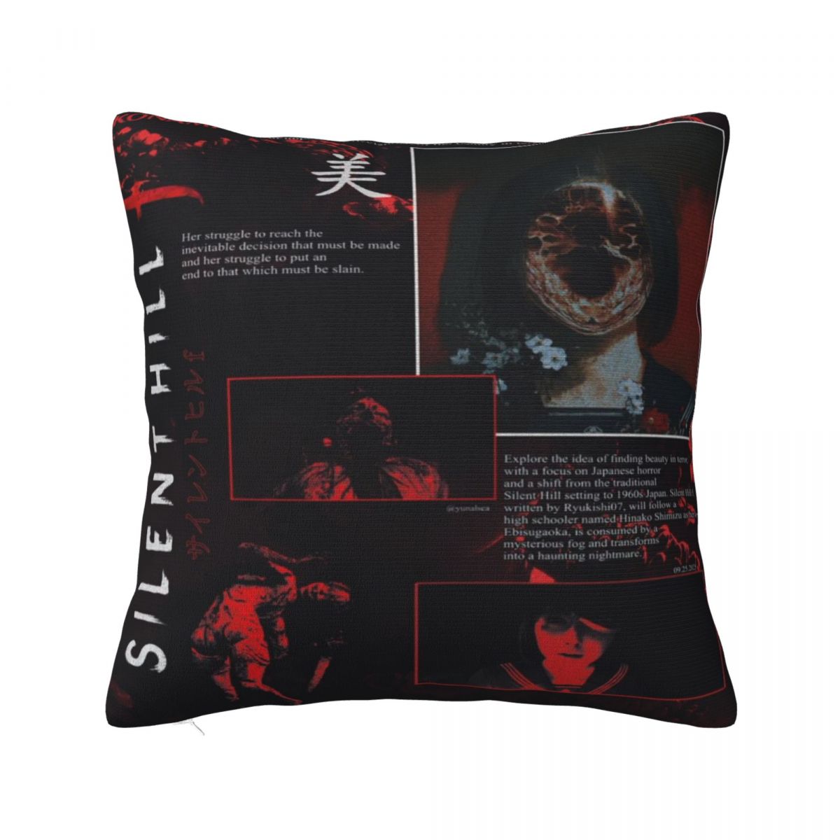 

Silent Hill F Horror Game 2025 Pillowcase Accessories Printed Cushion Cover Pillow Covers Home Decoration Square Multiple Sizes 12x12Inch