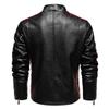 Mens Vintage Motorcycle Jacket Men Fashion New Biker Leather Jacket Male Embroidery Bomber Coat Winter Fleece Pu Overcoat