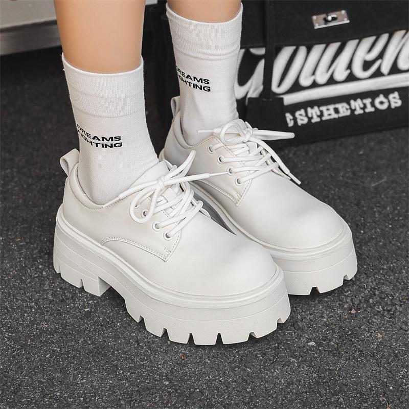 Neue Mickey Big Head Derby Schuhe Paar Jahr Dickbesohlt Schnürschuhe Innere Höhenerhöhung Lederschuhe 5761-W