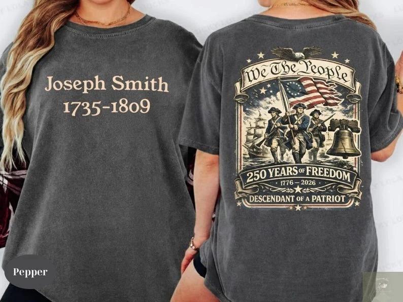 

Custom Comfort Colors Descendant of a Patriot Shirt 250th Anniversary 1776 2026 M
