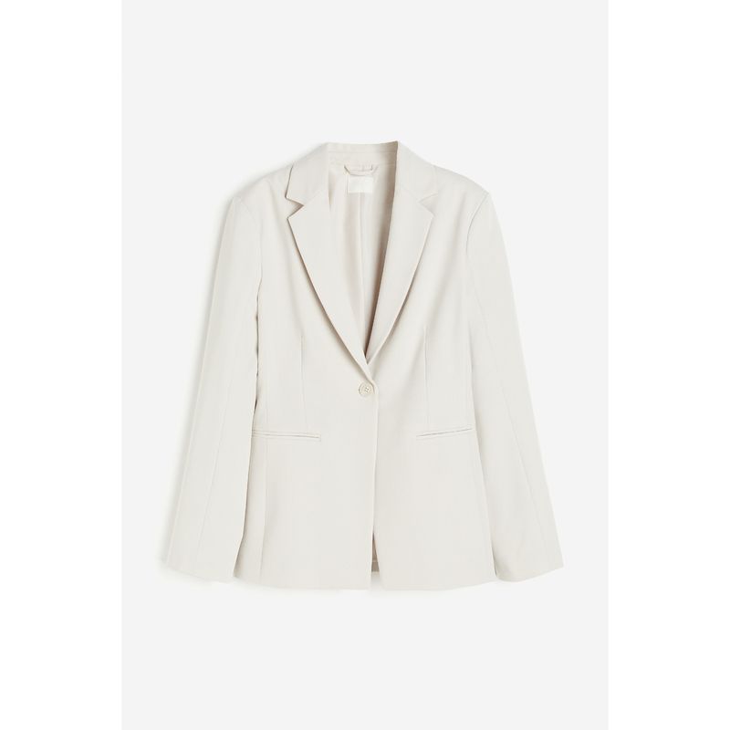 

Женский костюм HM Летний из мягкого твила, облегающий талию, приталенного кроя, модная повседневная верхняя одежда 1209024 Light beige 155/76A