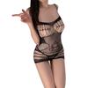 Sexy Underwear Tight Sexy Uniform Seduction Women's Transparent Open Crotch Mesh Coat Plus Size One-piece Stockings Mesh Socks