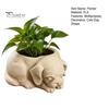 Modern White Minimalist Planter Cute Puppy Planter, 3D Printed Decorative Plant Pot, Unique DIY Hand Painted Flower Pot Dog Shaped for Succulents Home
