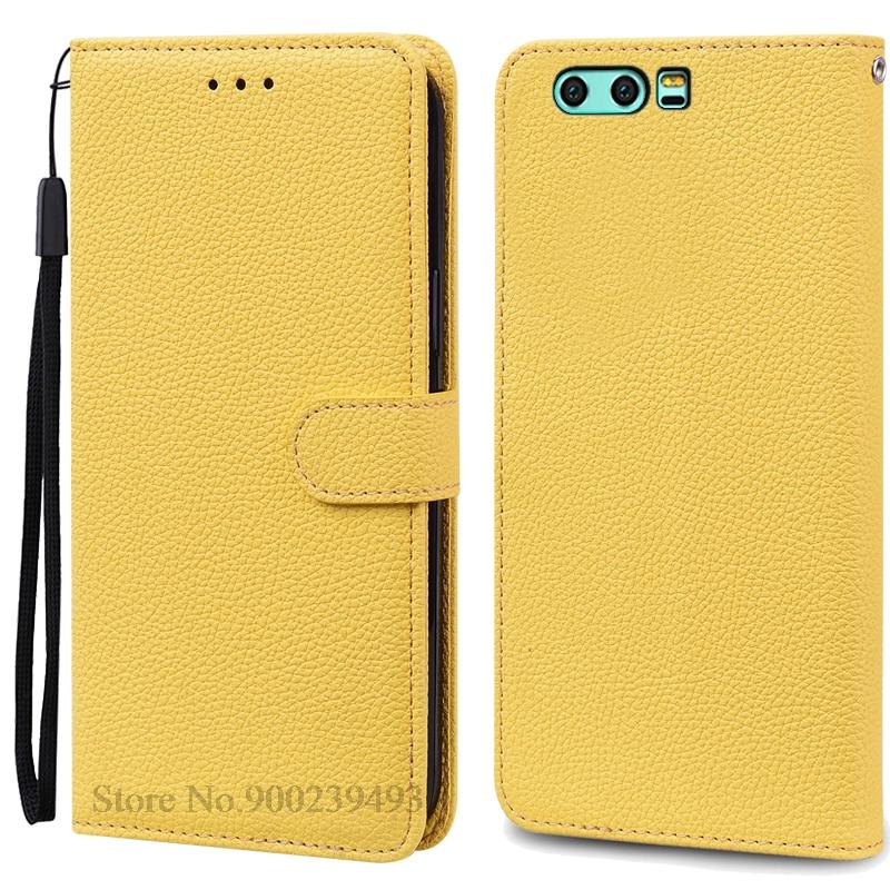 

Чехол для Honor 9, силиконовый кожаный чехол-кошелек, флип-чехол для Huawei Honor 9, чехол-книжка, защитный чехол для Honor 9, чехол-книжка For Honor 9 жёлтый