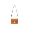 Tracy Monogram Allover Print Coated Canvas Messenger Bag Crossbody Shoulder Bag Medium Women's Brown Cognac