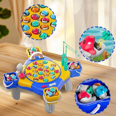 Magnetic Fishing Games Fishing Toys For Children Aged 3-5 Years, Fishing Table Toys , Birthday Gifts For Children