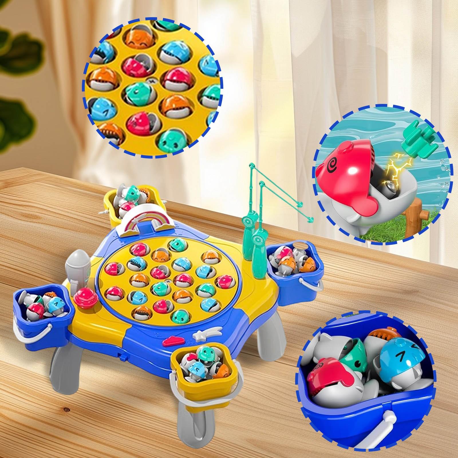 Magnetic Fishing Games Fishing Toys For Children Aged 3-5 Years, Fishing Table Toys , Birthday Gifts For Children One Size синий