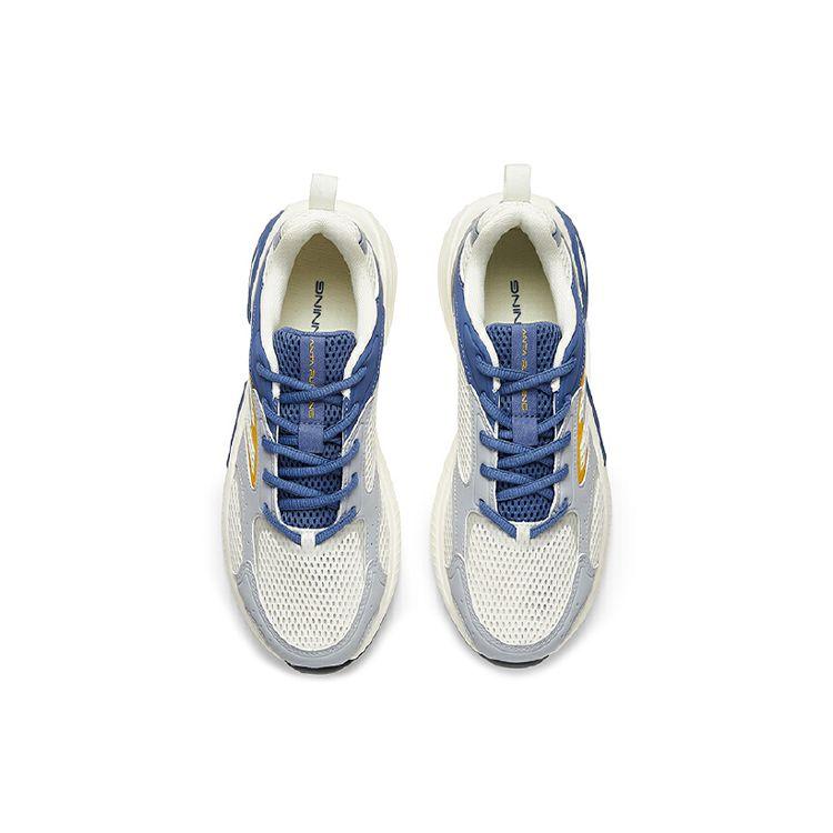 Anta Trendy Non-Slip Wear-Resistant Low-Top Running Shoes Men Sneaker White Blue 112025590-4