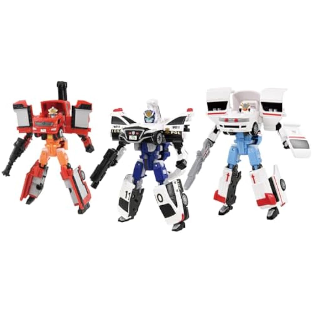 Takara Tomy Tomica Jobbraver Police, Fire, and Ambulance Start Dash DX Set—Miniature Cars, Toys, ...