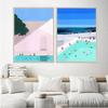 Greece Travel Poster Minimalist Swimming Pool Art Print Nordic Canvas Painting Modern Santorini Wall Picture Bedroom Home Decor