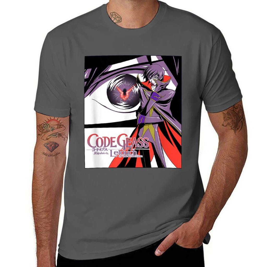 Geass Eye Tshirt Sports Fans Blouse Vintage Mens Graphic Tshirts Pack