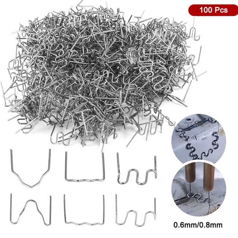 Punti per Cucitrice a Caldo 0.6/0.8mm Chiodo per Saldatura 100pz Per Kit Paraurti Auto