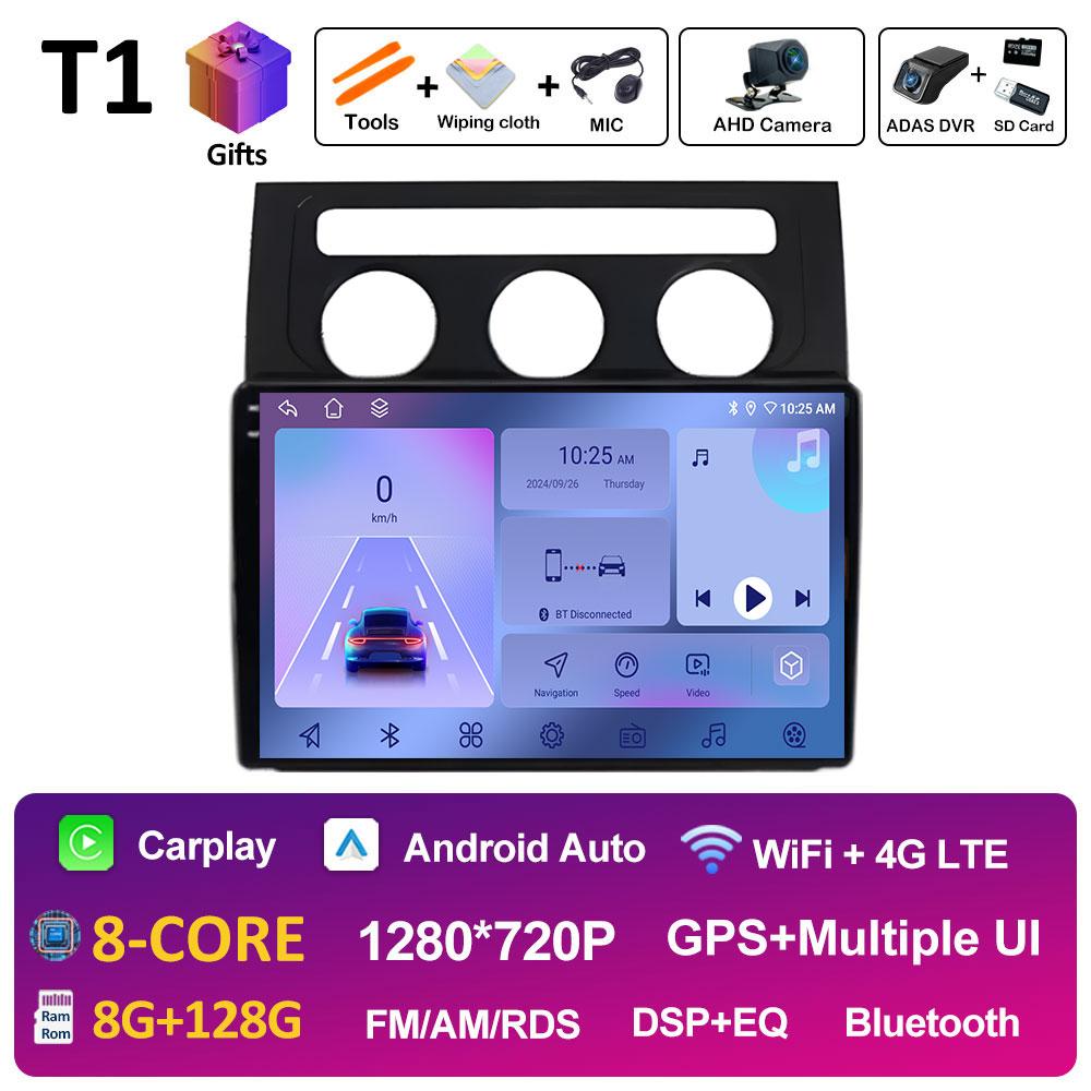 Navigation GPS Wireless Carplay For Volkswagen VW Touran 1 2003 2004 2005 - 2010 Autoradio Cooling Fan DSP Stereo Accessories BT