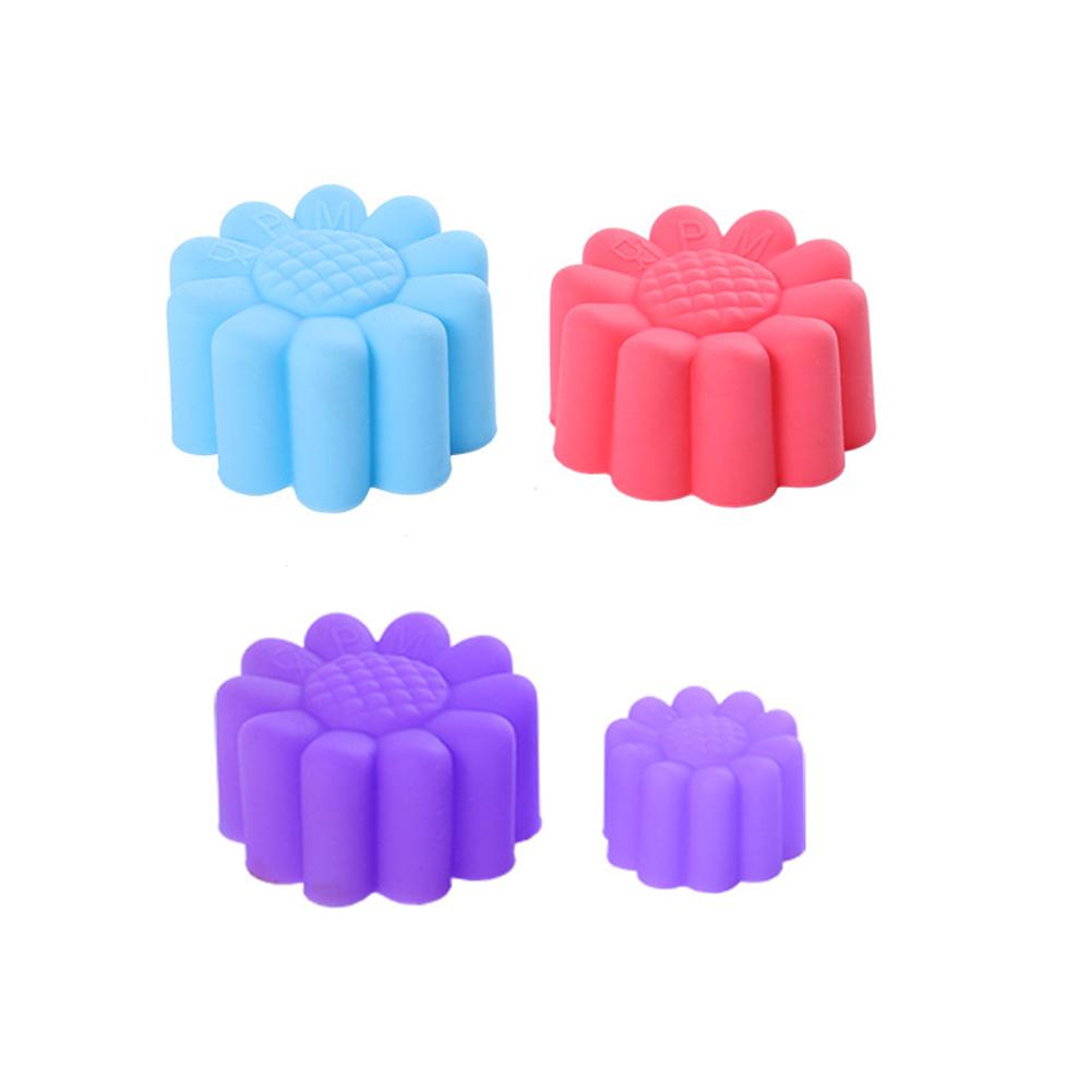 1PCS Dessert Baking Molds Food Grade Silica Gel Heat Resistance Sunflower Shape Convenient Backing Tool Silicone Cake Mold