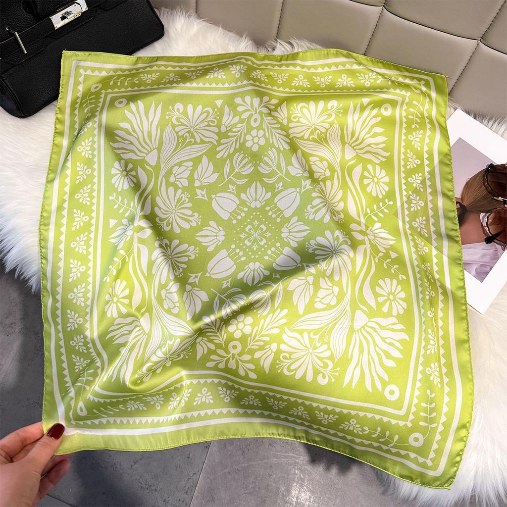 Fashion Square Fashion Foreign Style Small Silk Scarf Women'S Headband Decorative Scarf Dual-Purpose Small Square Scarf New Scarf