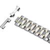 [Kai Tian] 20mm Metal Watch Band, Silver Gold Stainless Steel 3-Row Watch Band for Men and Women