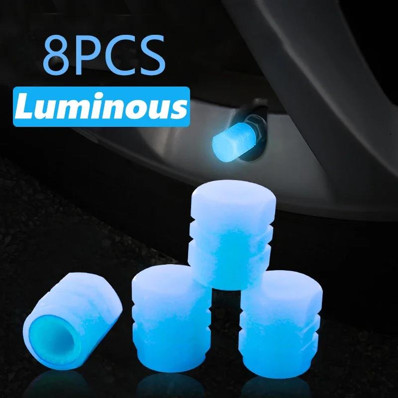 4-20PCS Luminous Car Tire Valve Cap Fluorescent Night Glowing Decor Motorcycle Bike Wheel Nozzle Dustproof Tyre Valve Stem Caps Stem Caps1