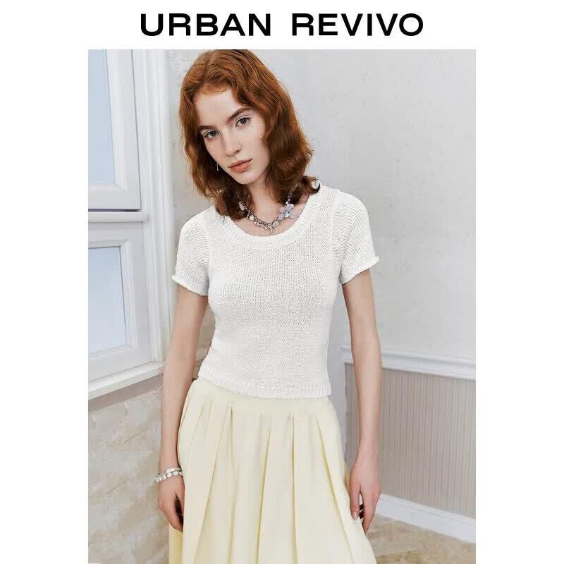 UR Women s Textured Short Sleeve Knit Top XL