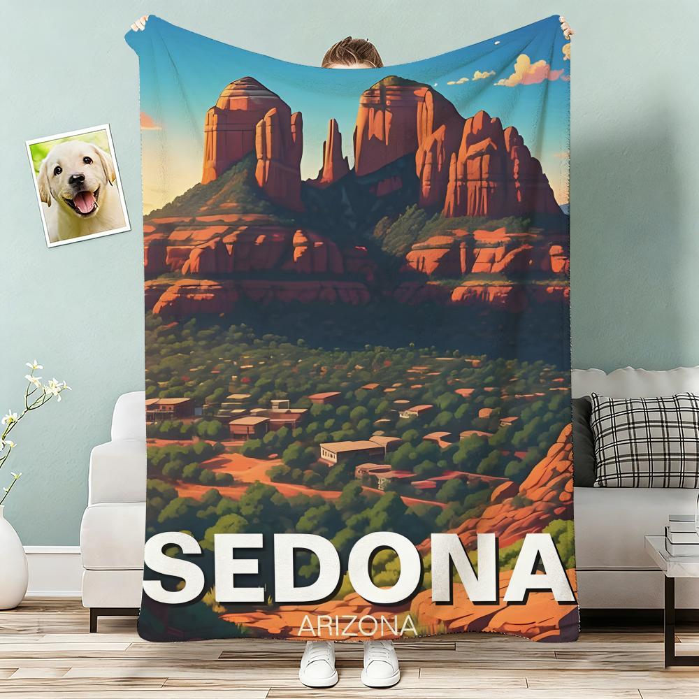 Sedona Throw Lightweight 240g Flannel Blanket Soft Skin-friendly for Summer Cooling 75x90cm